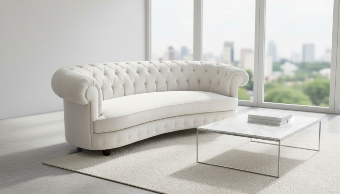 Chesterfield 3-seater designer upholstered couch sofa sofas couches textile fabric new