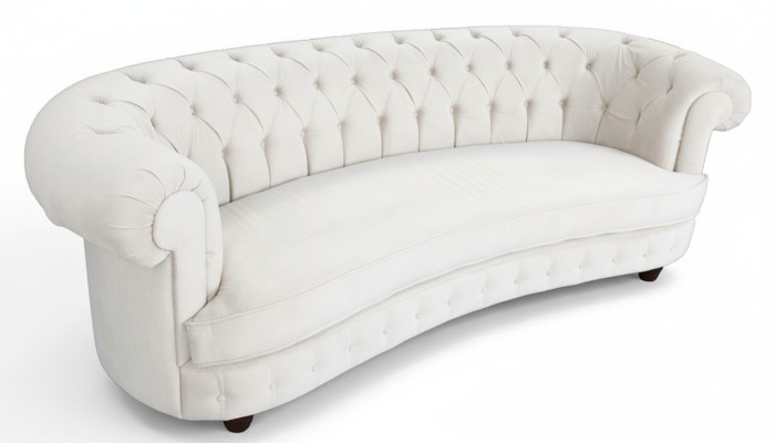 Chesterfield 3-seater designer upholstered couch sofa sofas couches textile fabric new