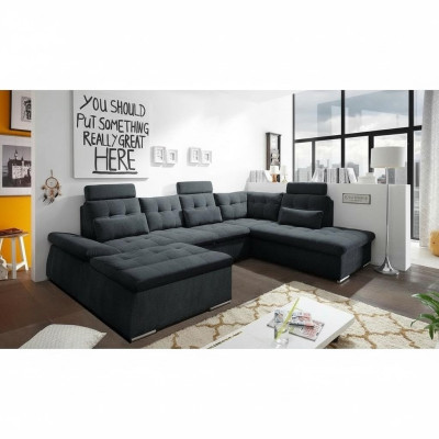 Corner sofa U-shape sofa living area suite upholstery bed function sleeper sofa