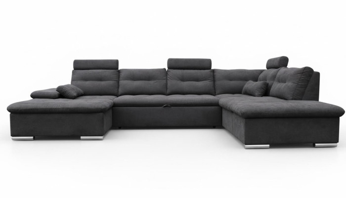 Corner sofa U shape, sofa living landscape set, fabric sofas with bed function sleep