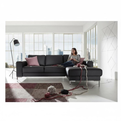 Leather L-shaped couch living landscape corner sofa suite design modern sofa