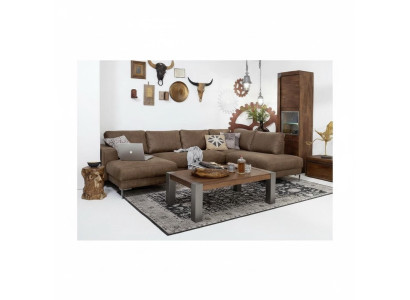 Corner sectional U-shape living area sofa couch upholstery set vintage