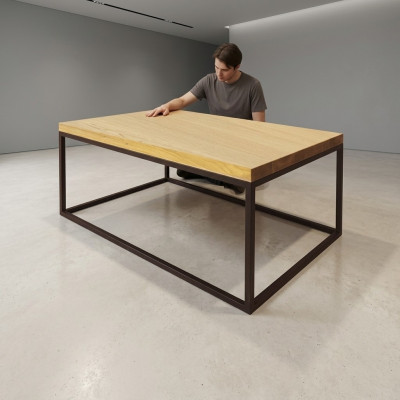 Coffee table, side table, designer table, metal living room table, tables, new, wood