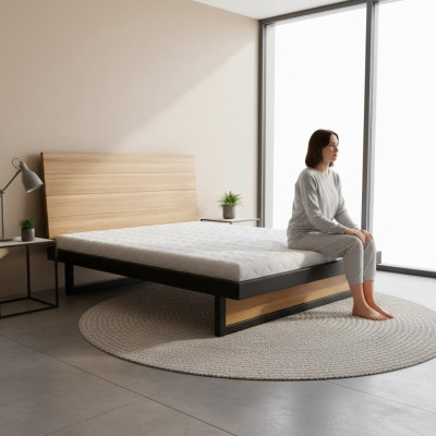 Bed wood beds double real wood 160x200cm bedroom solid wood beds