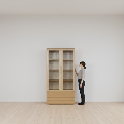 Classic display cabinet showcase handmade solid wood cabinet wood cabinets