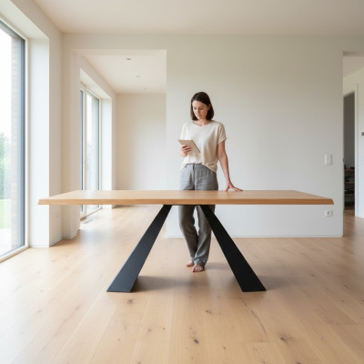 Dining table meeting table office design wood conference table new solid wood furniture