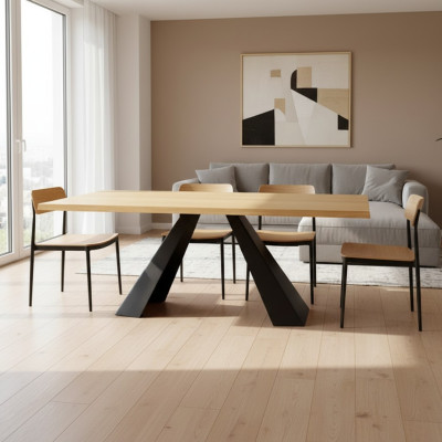 Dining table meeting table office design wood conference table new solid wood furniture