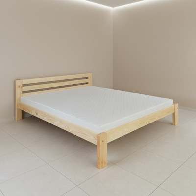 Wooden bed slatted frame double bed solid wood furniture wooden furniture handmade 200*200 cm
