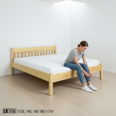 Solid wood bed 180x200 double bed pine solid wood bed 180x200