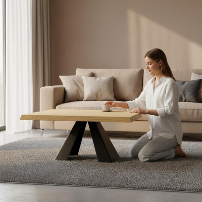 Design coffee table, living room table, sofa table, side table, solid wood, full wood