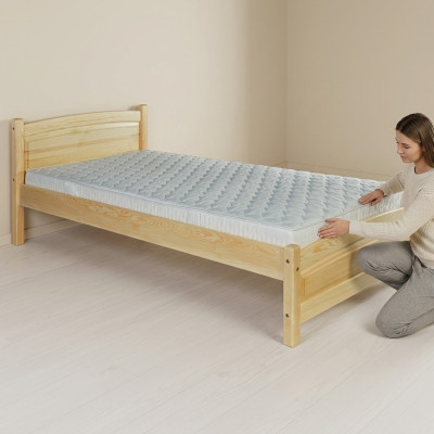Solid wood bed pine wood bed frame 100x200 solid wood guest bed handmade new