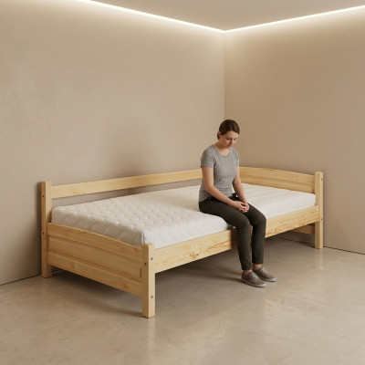 Solid wood bed pine wood bed frame 90x200 solid wood handmade new guest bed