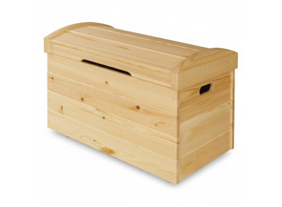 Solid Wood Deco Box Furniture Wooden Furniture Handcrafted Chest Trunk Real Wood 90x55cm