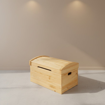 Solid Wood Furniture Box Handcrafted Wooden Furniture Chest Real Wood 68x44cm