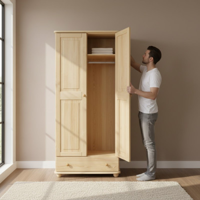 Wardrobe Bedroom Wooden Wardrobe Genuine Handcrafted Solid Wood Wardrobe