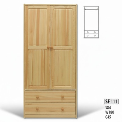 Wardrobe Pine Cabinet Solid Wood Bedroom Wardrobe Cabinets New