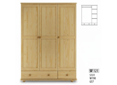 Classic wardrobe closet solid country-style pine cabinets new