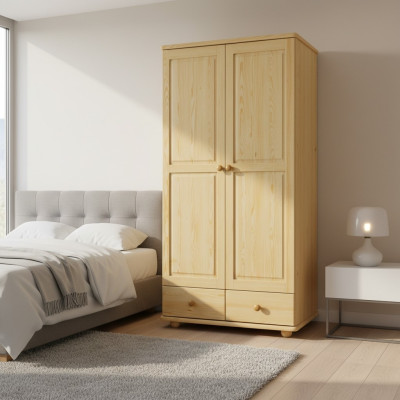 Wood wardrobe closet wardrobe bedroom solid wood furniture wood cabinets