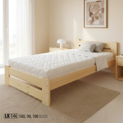 Bed single bed pine bed pine solid wood wooden bed 100x200 wooden bed frame