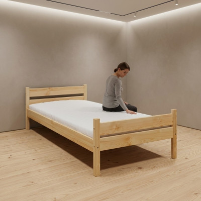 Bed single bed pine bed pine solid wood wooden bed 100x200 bed frame wood