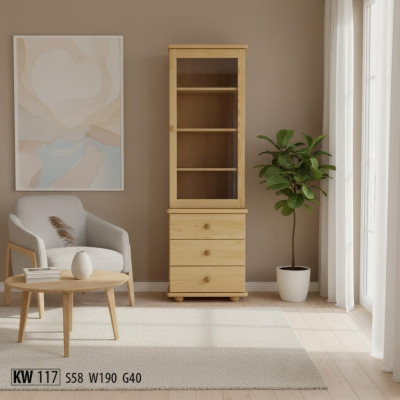 Showcase living room furniture wood display cabinets glass cabinet shelf sideboard new solid