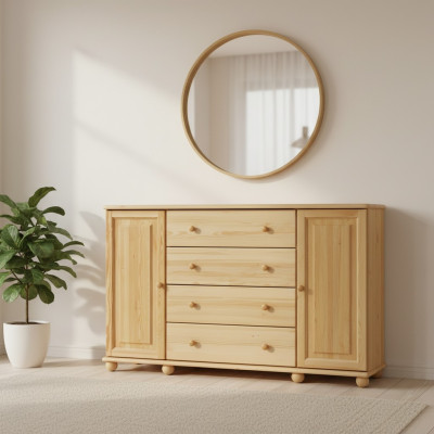 Massive dresser sideboard cabinet furniture solid wood lowboard new.
