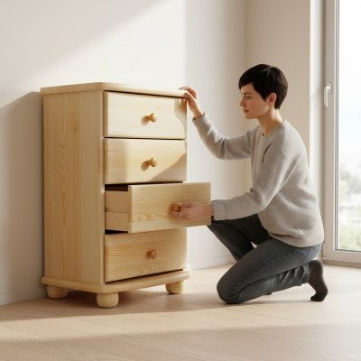 Wood chest of drawers, solid wood furniture, chests of drawers, solid wood, massive shelf cabinet, new