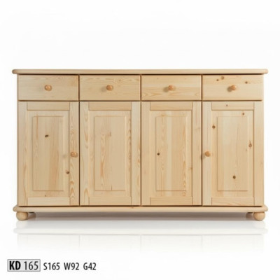 Cabinet 165cm sideboard cupboard wooden cupboard furniture solid wood dresser