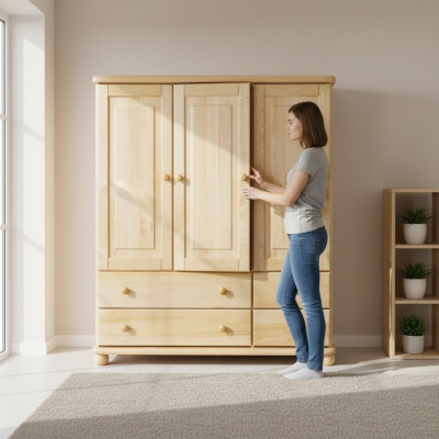 Massive dresser sideboard cabinet furniture solid wood cabinets