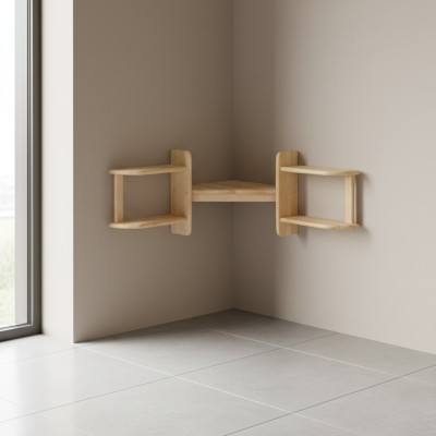 Corner wall shelf handmade wall shelf solid wood shelf real wood cabinets new