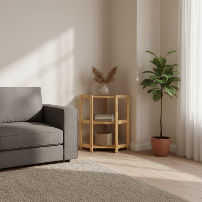 Corner shelf bookshelf living room wall shelf real wood shelves corner shelves office