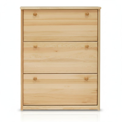 Handmade shoe cabinet wooden sideboard entrance hall dresser with 3 compartments