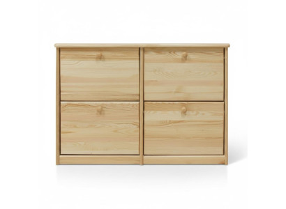 Shoe cabinet 4-compartment chest of drawers solid wood furniture shoe flipper shoe rack shelf