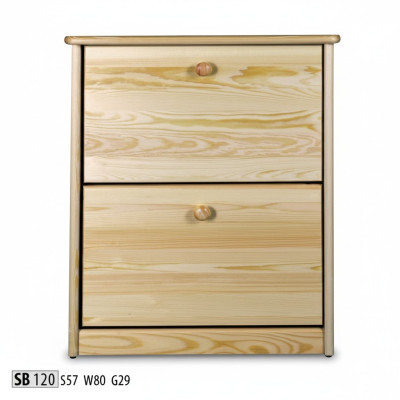 Shoe cabinet 4-compartment dresser solid wood furniture shoe bin shelf