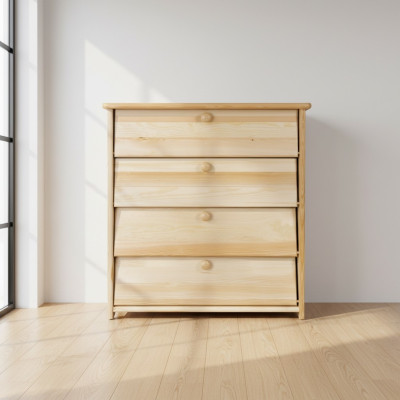 Shoe Cabinet 4 Compartment Dresser Solid Wood Furniture Shoe Tilt Shoe Rack
