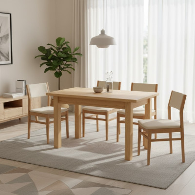 Dining table wood tables living dining room table 120/170x80cm solid wood dining tables