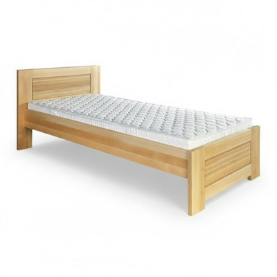 Wooden bed real wood bed bedroom hotel 100x200 style solid furniture beds
