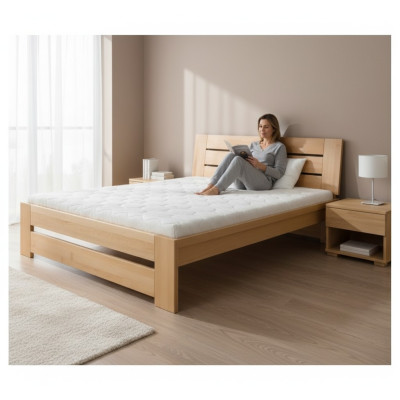 Solid wood bed real wood bed beds bedroom hotel 180x200 cm style solid furniture