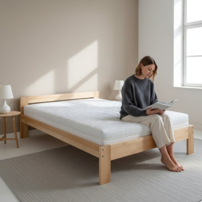 Bedroom wooden bed genuine wood bed beds hotel 180x200cm style solid furniture