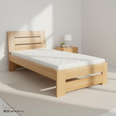 Solid wood bed real wood bed beds hotel 100x200 style solid furniture bedroom