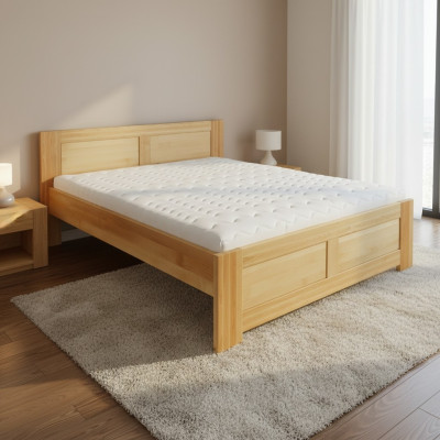 Bedroom wooden bed, real wood bed, beds, hotel style 180x200, solid furniture