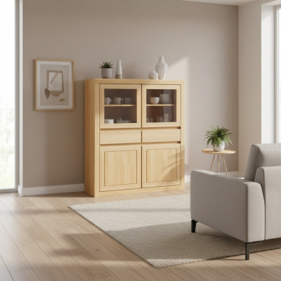 Wood Cabinet Living Room Display Cabinet Sideboard Wood Cupboards New