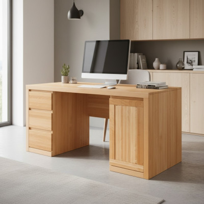 Solid wood furniture desk office table computer table tables office furniture solid
