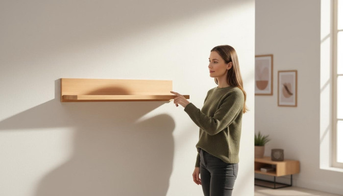 Storage Hotel Style Living Room Wall Shelf Book Storage Cabinet Shelves 80x25cm