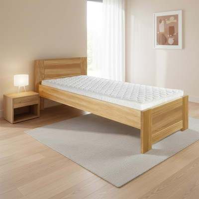 Bed wood solid bedroom beds 100x200cm single bed solid furniture furniture