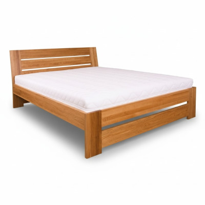 Bedroom wooden bed, real wood bed, beds, hotel, country house style, solid furniture.