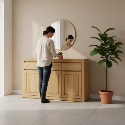 Designer dresser solid wood dressers cabinet cabinets real wood oak 140x90cm