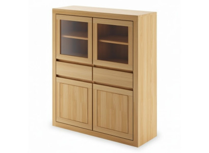 Handmade wooden sideboard sideboard made of real wood shelf living room