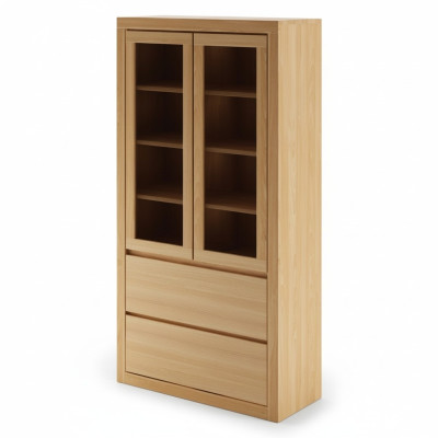Modern display cabinet, showcase, handcrafted solid wood cabinets, solid oak wood.