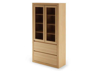 Modern display cabinet, showcase, handcrafted solid wood cabinets, solid oak wood.